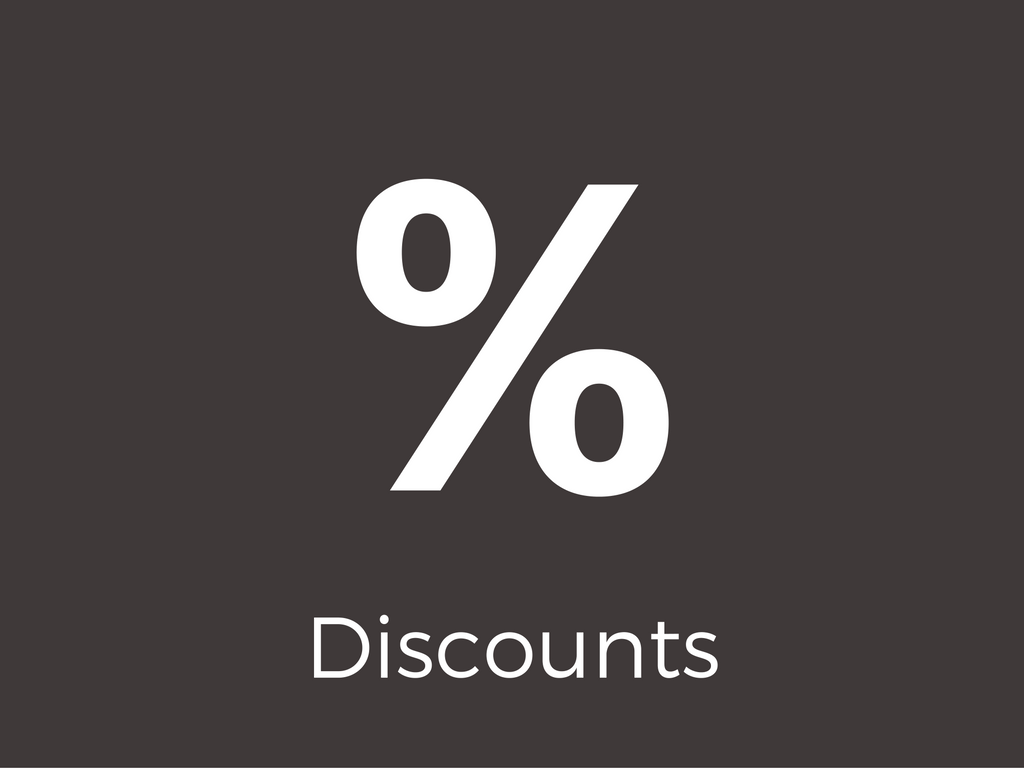 % Discounts
